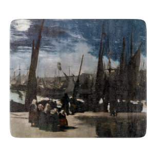 Edouard Manet - Der Hafen von Boulogne bei Mondlic Schneidebrett