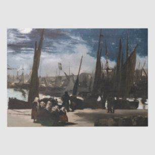 Edouard Manet - Der Hafen von Boulogne bei Mondlic Seidenpapier