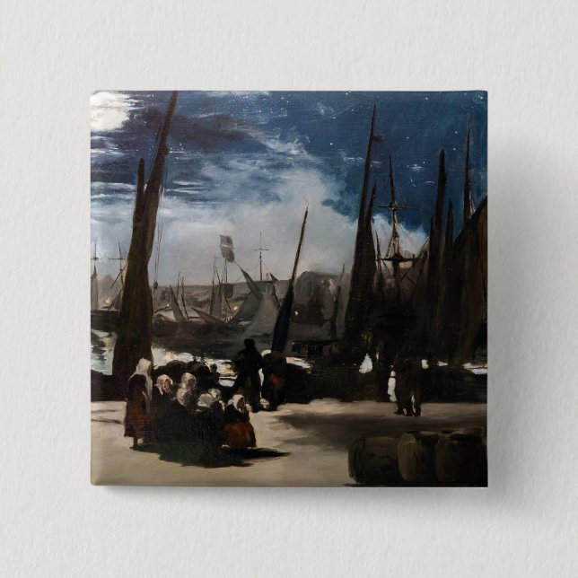 Edouard Manet - Der Hafen von Boulogne durch Mondl Button (Vorderseite)