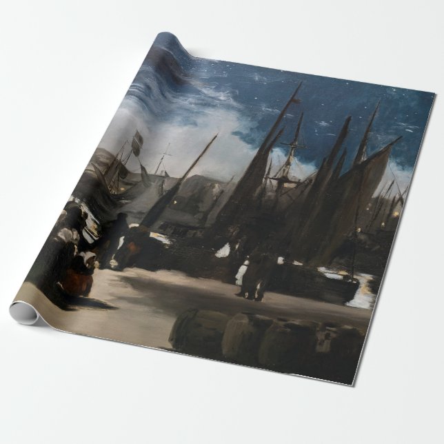 Edouard Manet - Der Hafen von Boulogne durch Mondl Geschenkpapier (Ungerollt)