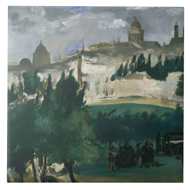 Edouard Manet - Die Beerdigung Fliese (Vorderseite)