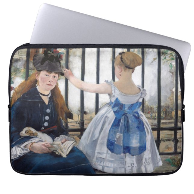 Edouard Manet - Die Eisenbahn Laptopschutzhülle (Vorderseite)