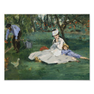 Edouard Manet - Die Familie Monet in ihrem Garten Fotodruck