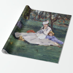 Edouard Manet - Die Familie Monet in ihrem Garten Geschenkpapier