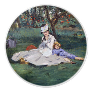 Edouard Manet - Die Familie Monet in ihrem Garten Keramikknauf