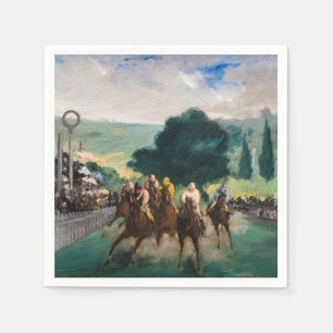 Edouard Manet - Die Pferderennen in Longchamp Serviette