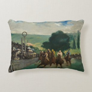 Edouard Manet - Die Rennen in Longchamp Dekokissen