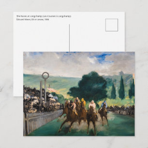 Edouard Manet - Die Rennen in Longchamp Postkarte