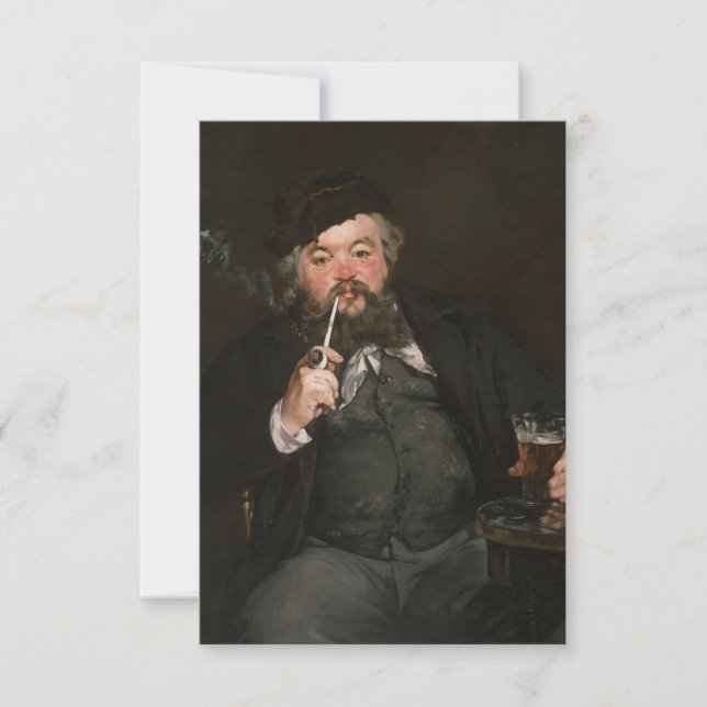 Edouard Manet - Ein gutes Glas Bier / Le bon bock Dankeskarte (Vorderseite)