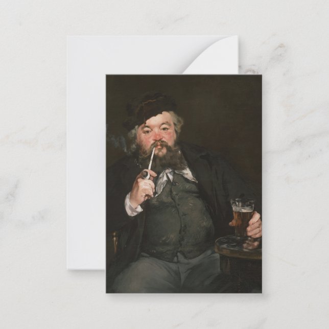 Edouard Manet - Ein gutes Glas Bier / Le bon bock Mitteilungskarte (Vorderseite)