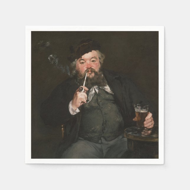 Edouard Manet - Ein gutes Glas Bier / Le bon bock Serviette (Vorderseite)