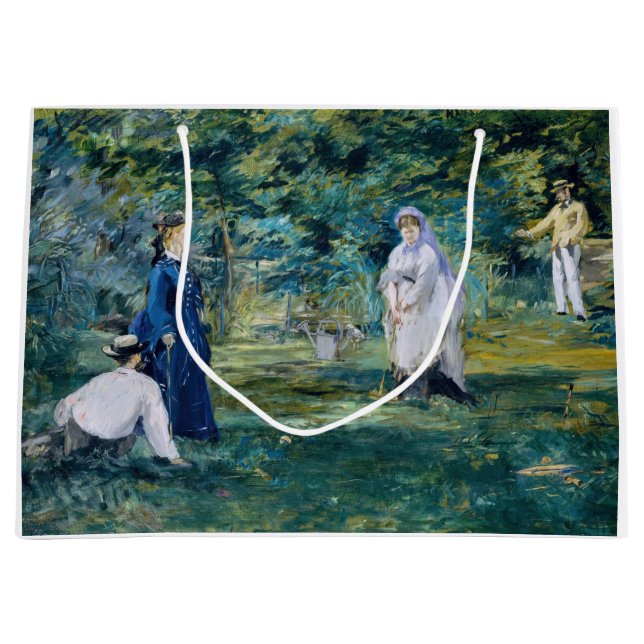 Edouard Manet - Ein Spiel des Krokets Große Geschenktüte (Vorderseite)
