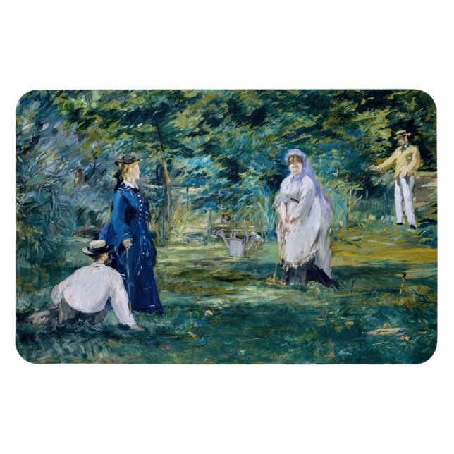 Edouard Manet - Ein Spiel des Krokets Magnet (Horizontal)