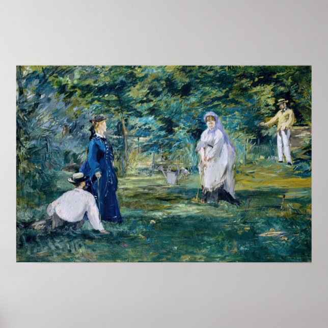Edouard Manet - Ein Spiel des Krokets Poster (Vorne)