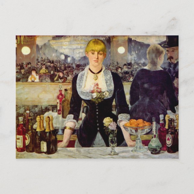Edouard Manet - Eine Bar auf der Folies-Bergere-Ka Postkarte (Vorderseite)