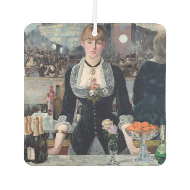 Edouard Manet - Eine Bar in den Folies-Bergere Autolufterfrischer (Vorderseite)