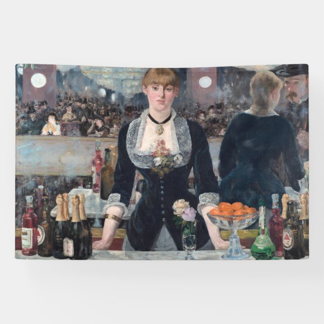 Edouard Manet - Eine Bar in den Folies-Bergere Banner (Horizontal)