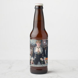 Edouard Manet - Eine Bar in den Folies-Bergere Bierflaschenetikett