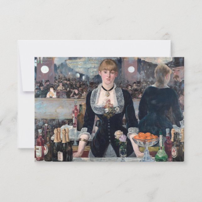 Edouard Manet - Eine Bar in den Folies-Bergere Dankeskarte (Vorderseite)