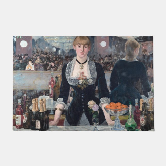 Edouard Manet - Eine Bar in den Folies-Bergere Fußmatte (Vorderseite)
