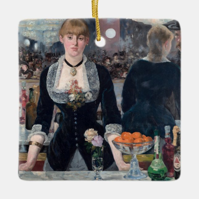 Edouard Manet - Eine Bar in den Folies-Bergere Keramikornament (Vorderseite)