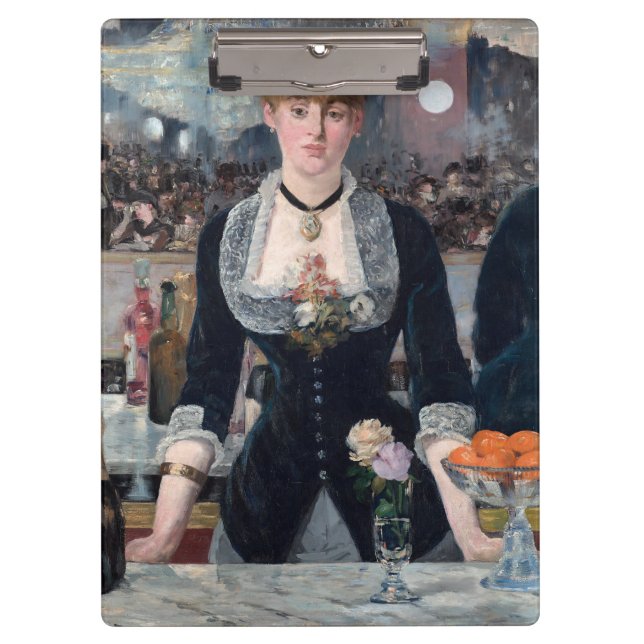 Edouard Manet - Eine Bar in den Folies-Bergere Klemmbrett (Vorderseite)