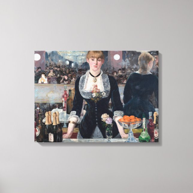 Edouard Manet - Eine Bar in den Folies-Bergere Leinwanddruck (Vorderseite)