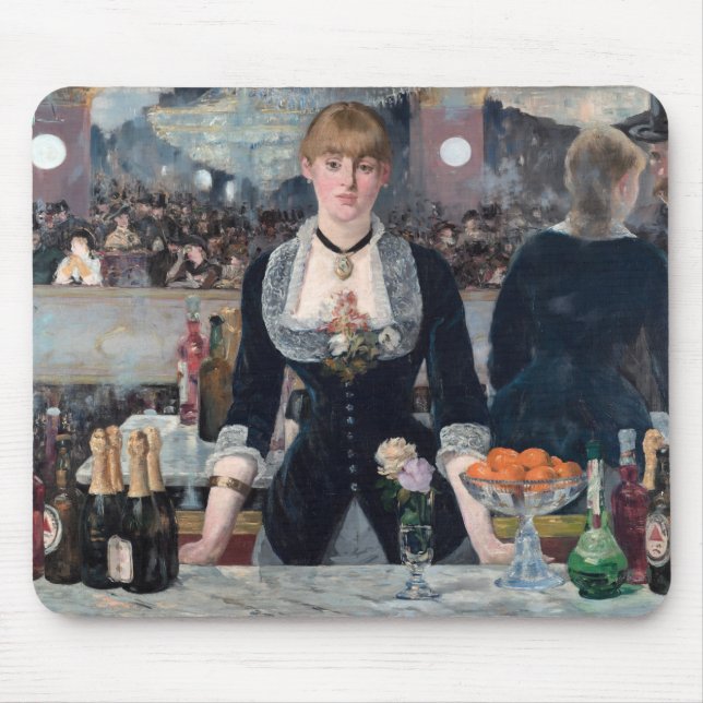 Edouard Manet - Eine Bar in den Folies-Bergere Mousepad (Vorne)