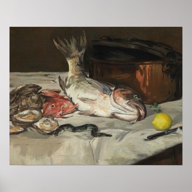 Edouard Manet - Fisch - Stillleben Poster (Vorne)