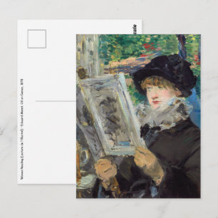 Edouard Manet - Frau lesend Postkarte