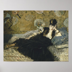 Edouard Manet - Frau mit Fans Poster