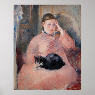 Edouard Manet - Frau mit Katze Poster
