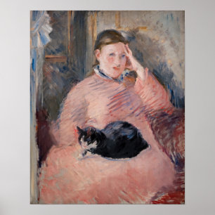 Edouard Manet - Frau mit Katze Poster