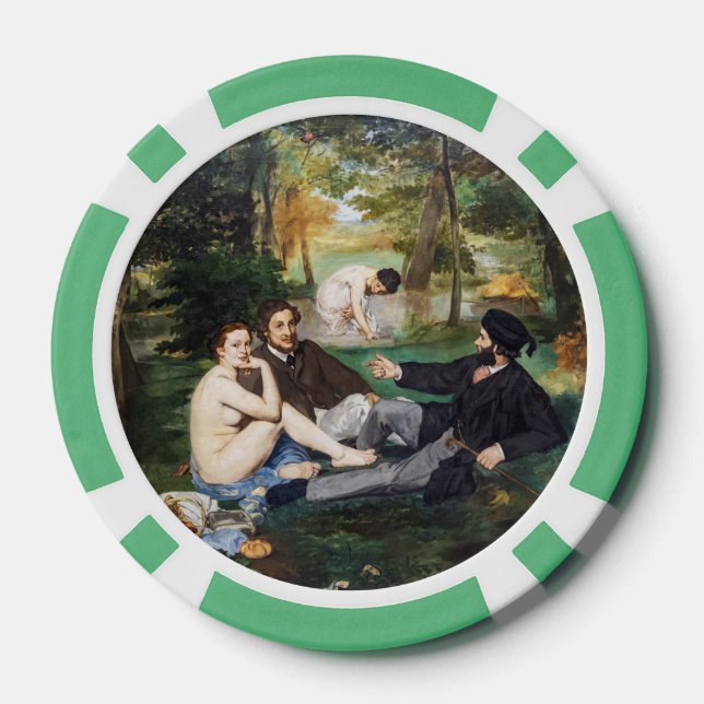 Edouard Manet - Frühstück im Freien Pokerchips (Rückseite)