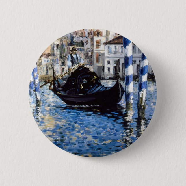 Edouard Manet - Grand Canal, Venedig Button (Vorderseite)