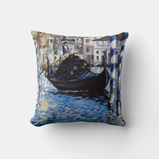 Edouard Manet - Grand Canal, Venedig Kissen (Vorderseite)