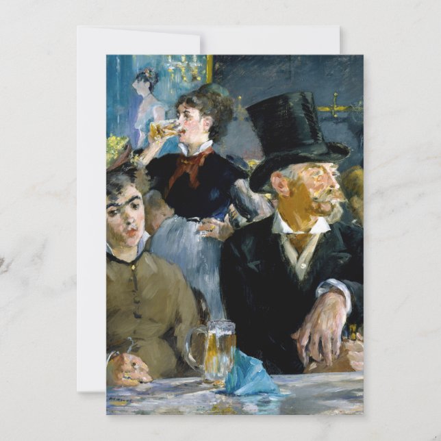 Edouard Manet - Im Café Dankeskarte (Vorderseite)