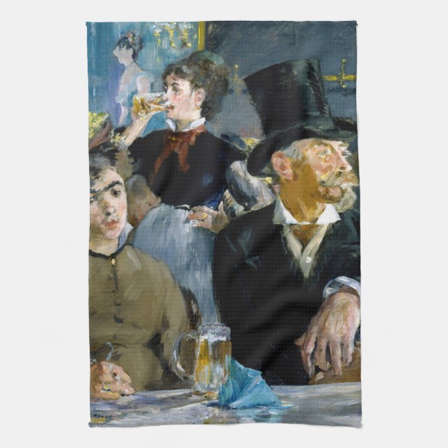 Edouard Manet - Im Café Geschirrtuch (Vertikal)