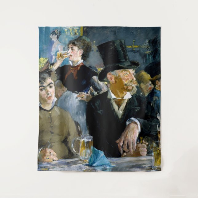 Edouard Manet - Im Café Wandteppich (Vorderseite)