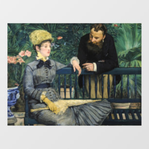 Edouard Manet - Im Gewächshaus Fensteraufkleber