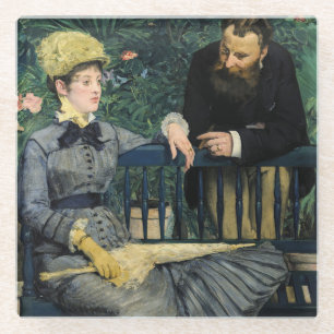 Edouard Manet - Im Gewächshaus Glasuntersetzer