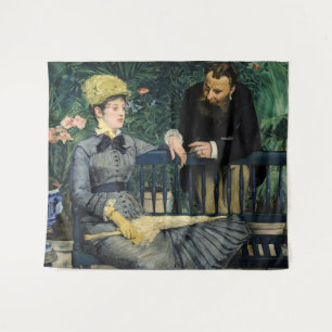 Edouard Manet - Im Gewächshaus Wandteppich