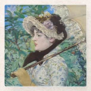 Edouard Manet - Jeanne / Frühling Glasuntersetzer
