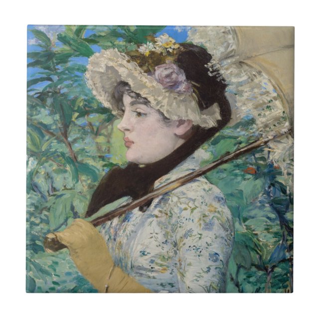 Edouard Manet - Jeanne / Spring Fliese (Vorderseite)