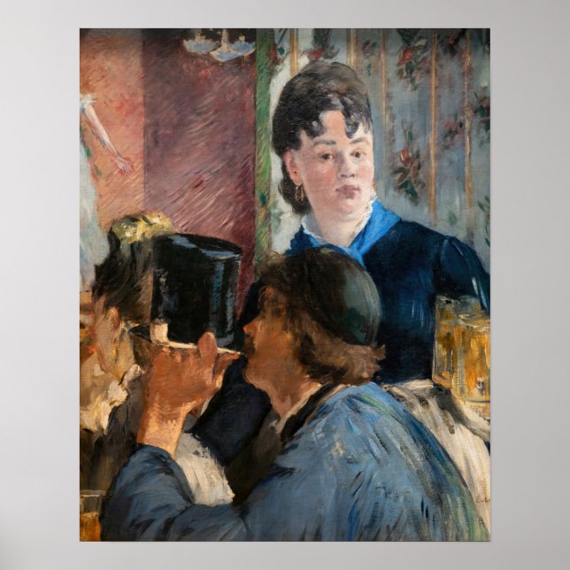 Edouard Manet - Kellnerin Servierbier Poster (Vorne)