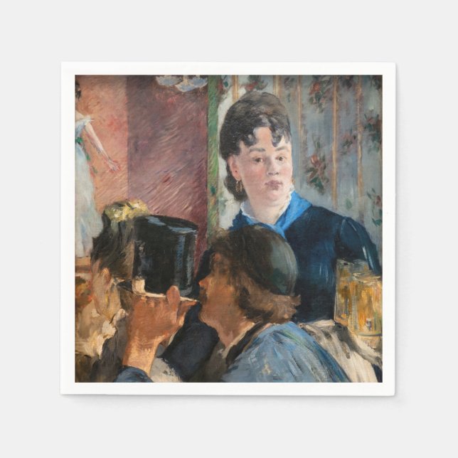 Edouard Manet - Kellnerin Servierbier Serviette (Vorderseite)