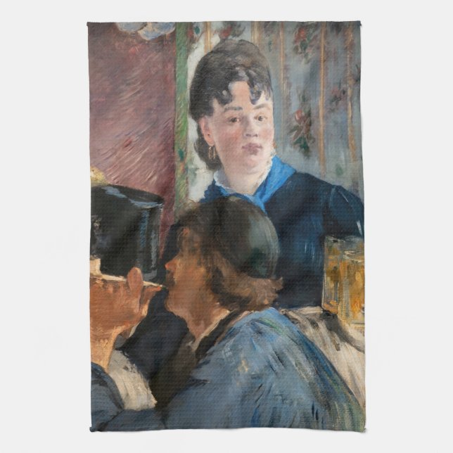 Edouard Manet - Kellnerin serviert Bier Geschirrtuch (Vertikal)