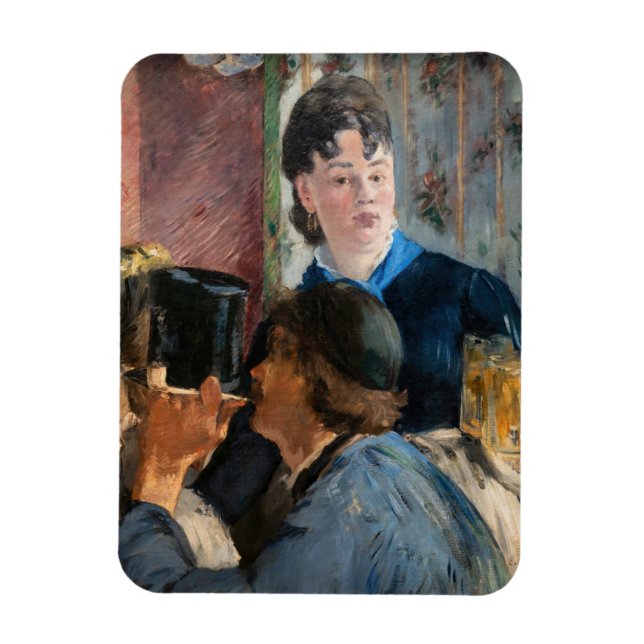 Edouard Manet - Kellnerin serviert Bier Magnet (Vertikal)