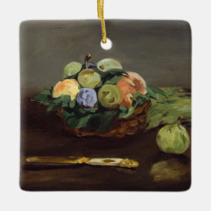 Edouard Manet - Korb mit Früchten Keramikornament