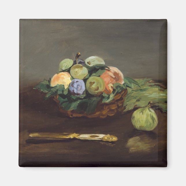 Edouard Manet - Korb mit Früchten Magnet (Vorne)